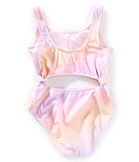 GB Big Girls Ombre Printed Cut Out One-Piece Swimsuit