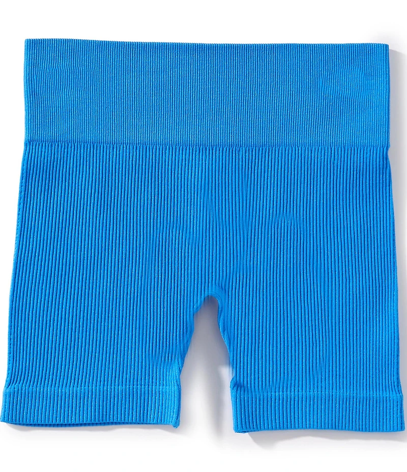 GB Big Girls Seamless Wide Band Ribbed Bike Shorts