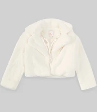 GB Big Girls 7-16 Short Faux Fur Jacket