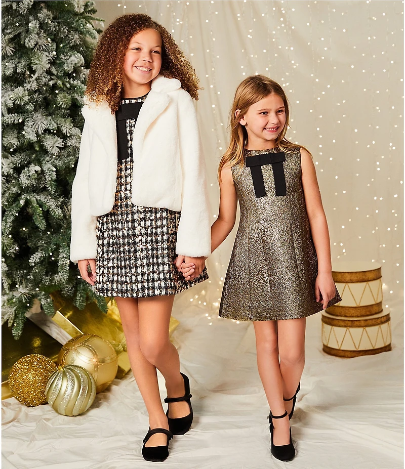 GB Big Girls 7-16 Short Faux Fur Jacket