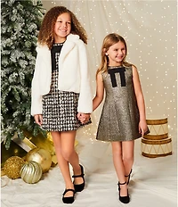 GB Big Girls 7-16 Short Faux Fur Jacket