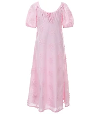 GB Big Girls Short Sleeve Lace Floral Maxi Dress