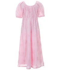 GB Big Girls Short Sleeve Lace Floral Maxi Dress