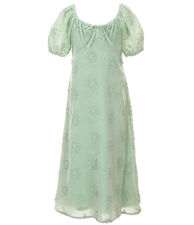GB Big Girls Short Sleeve Lace Floral Maxi Dress