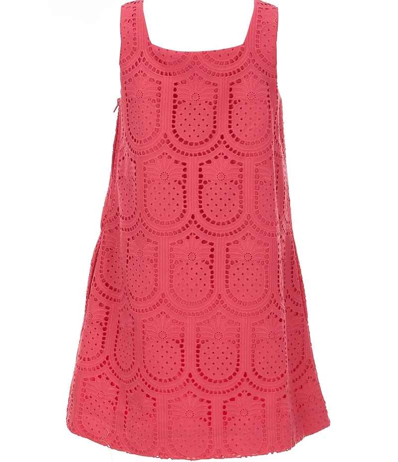 GB Big Girls Sleeveless Eyelet Shift Dress