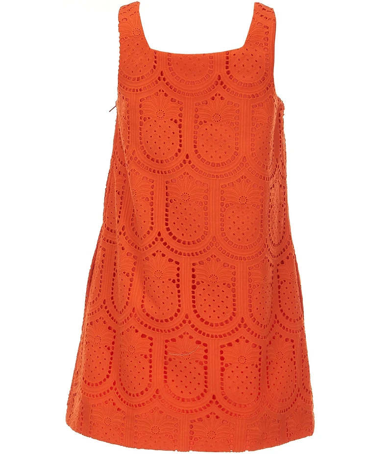 GB Big Girls Sleeveless Eyelet Shift Dress