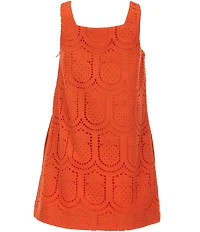 GB Big Girls Sleeveless Eyelet Shift Dress