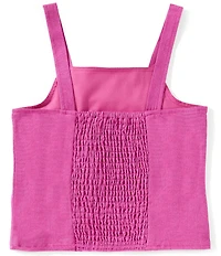 GB Big Girls Sleeveless Square Neck Linen Tank Top
