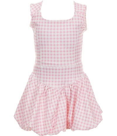 GB Big Girls Active Check Print Sunday Bubble Dress