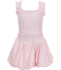GB Big Girls Active Check Print Sunday Bubble Dress