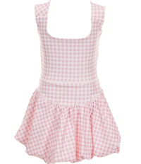 GB Big Girls Active Check Print Sunday Bubble Dress