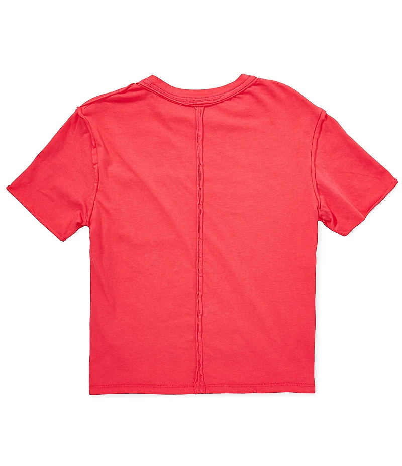 GB Big Girls Americana Short Sleeve Cotton Patch Pocket Tee