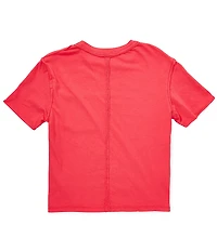 GB Big Girls Americana Short Sleeve Cotton Patch Pocket Tee