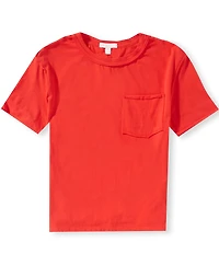 GB Big Girls Americana Short Sleeve Cotton Patch Pocket Tee