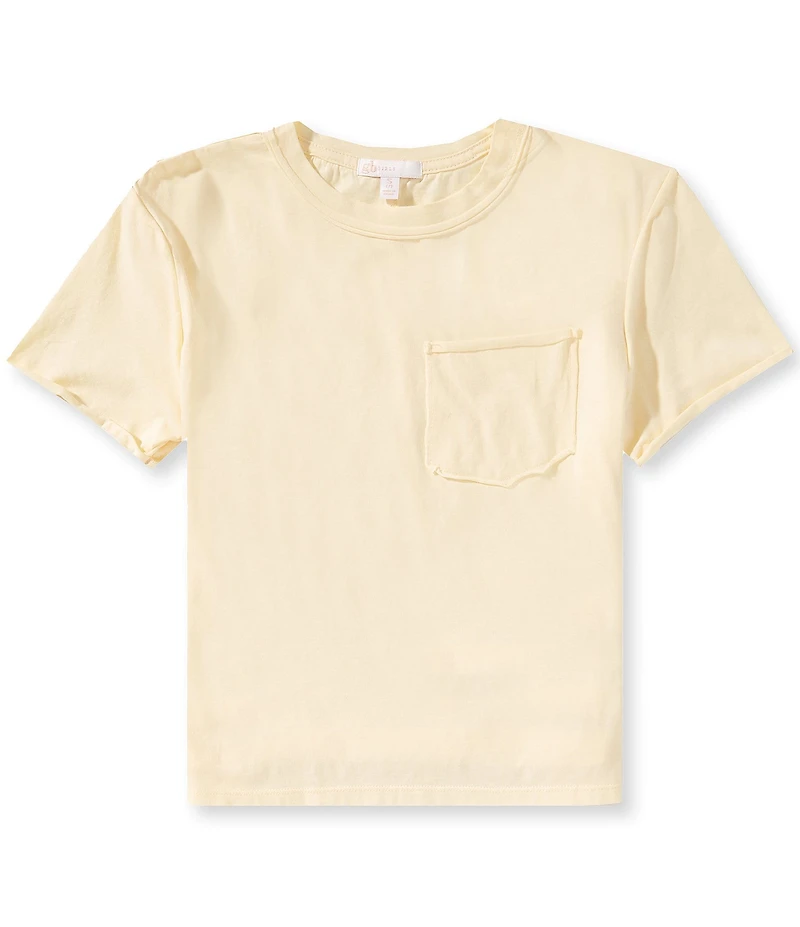 GB Big Girls Americana Short Sleeve Cotton Patch Pocket Tee
