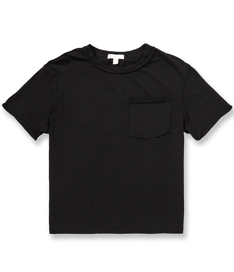 GB Big Girls Americana Short Sleeve Cotton Patch Pocket Tee
