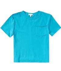 GB Big Girls Americana Short Sleeve Cotton Patch Pocket Tee
