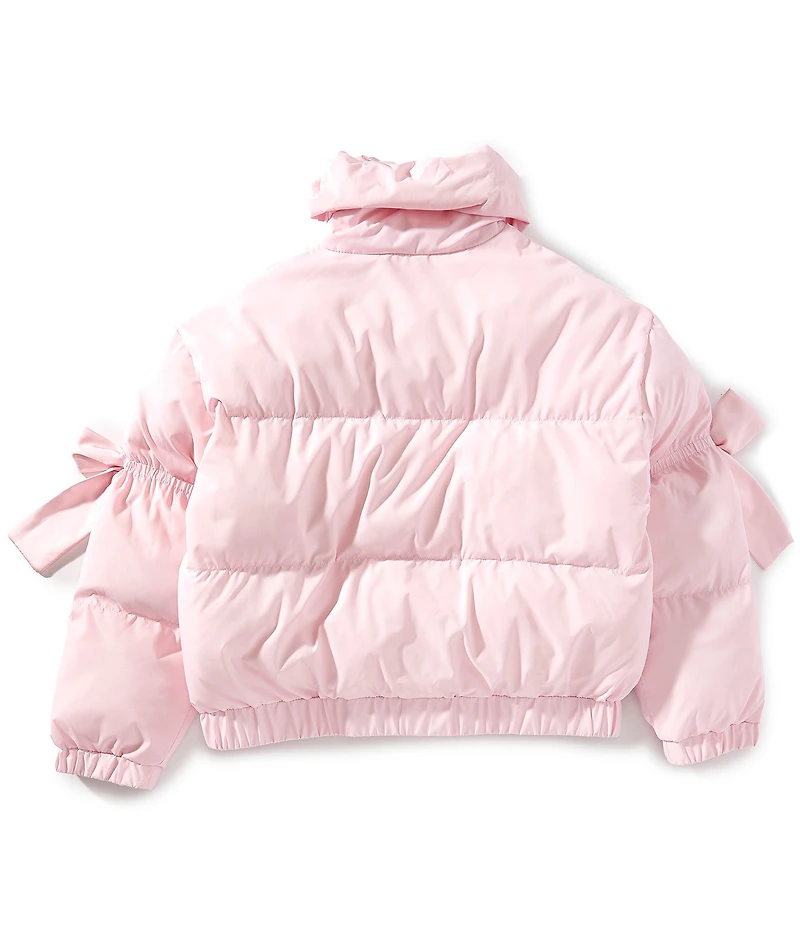 Big Girls Bow Sleeve Puffer Jacket