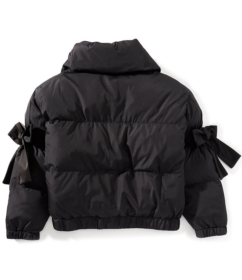Big Girls Bow Sleeve Puffer Jacket