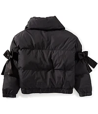 Big Girls Bow Sleeve Puffer Jacket