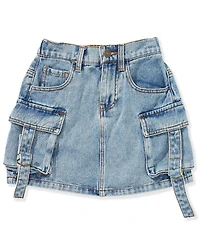 GB Big Girls Cargo Denim Mini Skirt