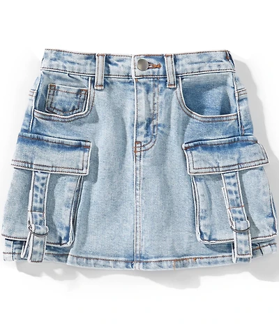 GB Big Girls Cargo Mini Denim Skirt