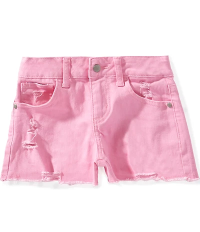 GB Big Girls Cut Off Distressed Frayed Hem Denim Shorts Colored