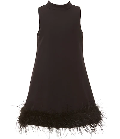 GB Big Girls Feather Hem Dress