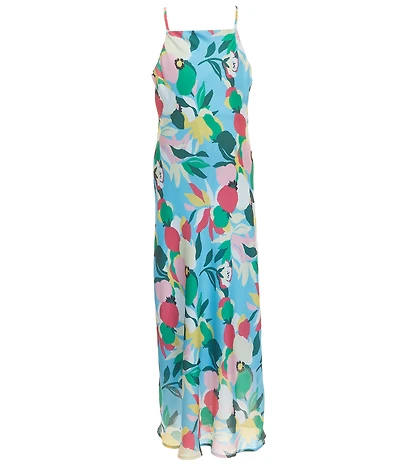 GB Big Girls Floral Cowl Neck Sleeveless Midi Slip Dress