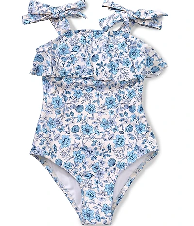 GB Big Girls Flounce One-Piece Swimsuit