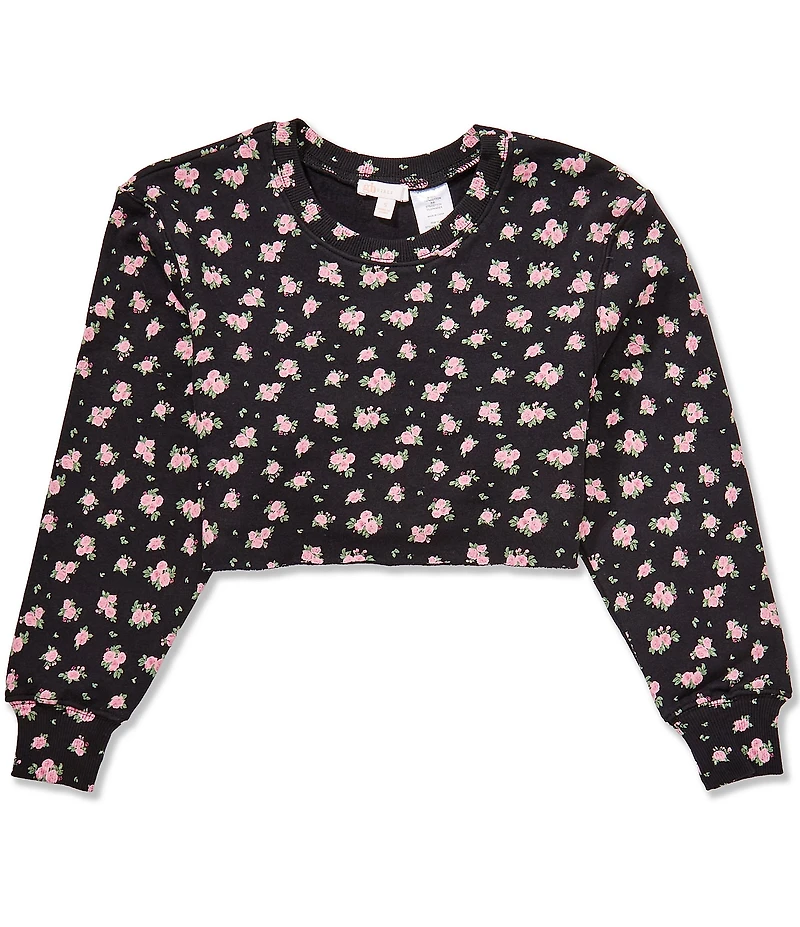 GB Big Girls Knit Rosebud Pattern Sweatshirt