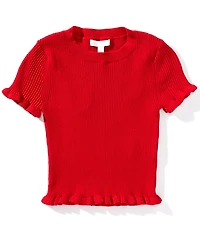 GB Big Girls Knit Short Sleeve Sweater