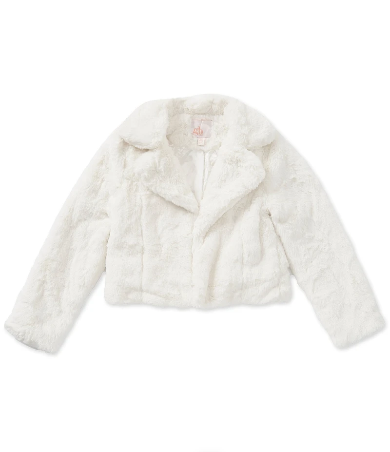 GB Big Girls Long Sleeve Faux Fur Coat