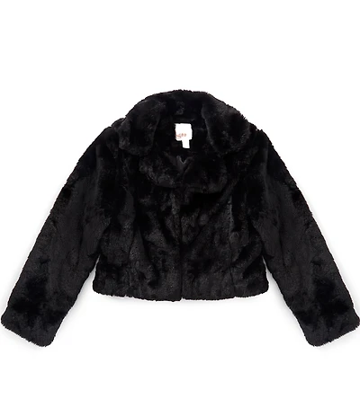 GB Big Girls Long Sleeve Faux Fur Coat