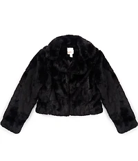 GB Big Girls Long Sleeve Faux Fur Coat