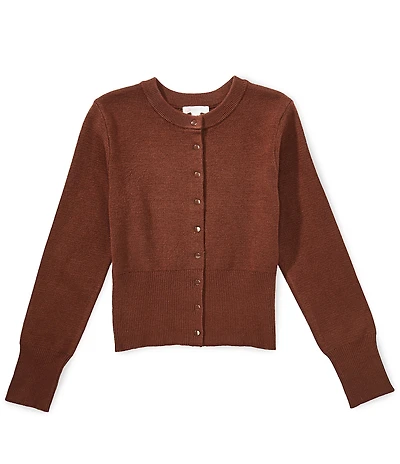 GB Big Girls Long Sleeve Ribbed Waist Cardigan