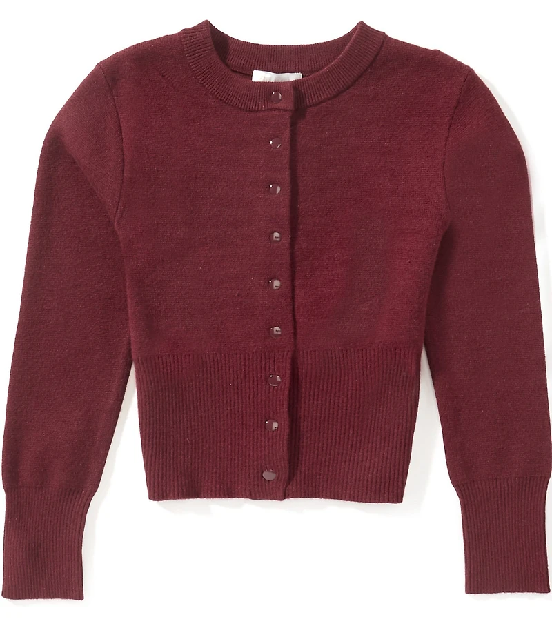 GB Big Girls Long Sleeve Ribbed Waist Cardigan