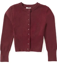 GB Big Girls Long Sleeve Ribbed Waist Cardigan