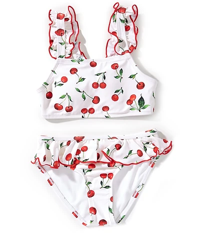 GB Big Girls Merrow Edge Ruffle Bralette 2-Piece Swimsuit
