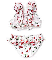 GB Big Girls Merrow Edge Ruffle Bralette 2-Piece Swimsuit