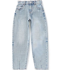 GB Big Girls Mid Rise Barrel Jeans