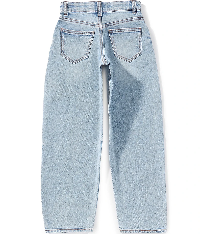 GB Big Girls Mid Rise Barrel Jeans