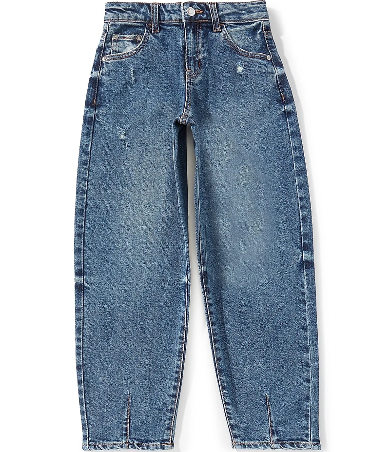 GB Big Girls Mid Rise Barrel Jeans