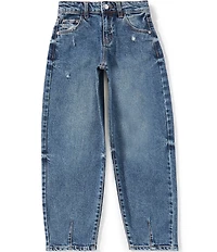 GB Big Girls Mid Rise Barrel Jeans