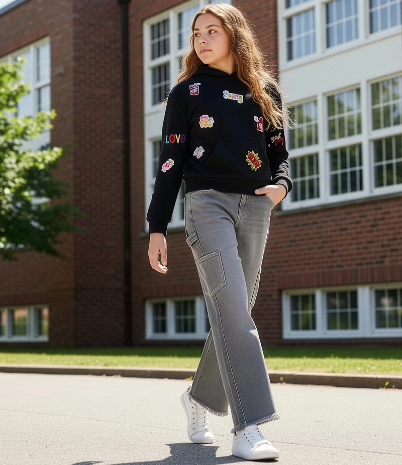 GB Big Girls Patch Pullover Hoodie