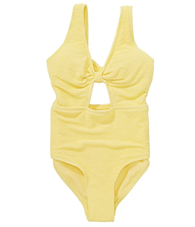 GB Big Girls Peek-a-Boo Bow One Piece Swimsuit