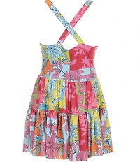 GB Big Girls Floral Printed Sleeveless Scoop Neck Active Dress