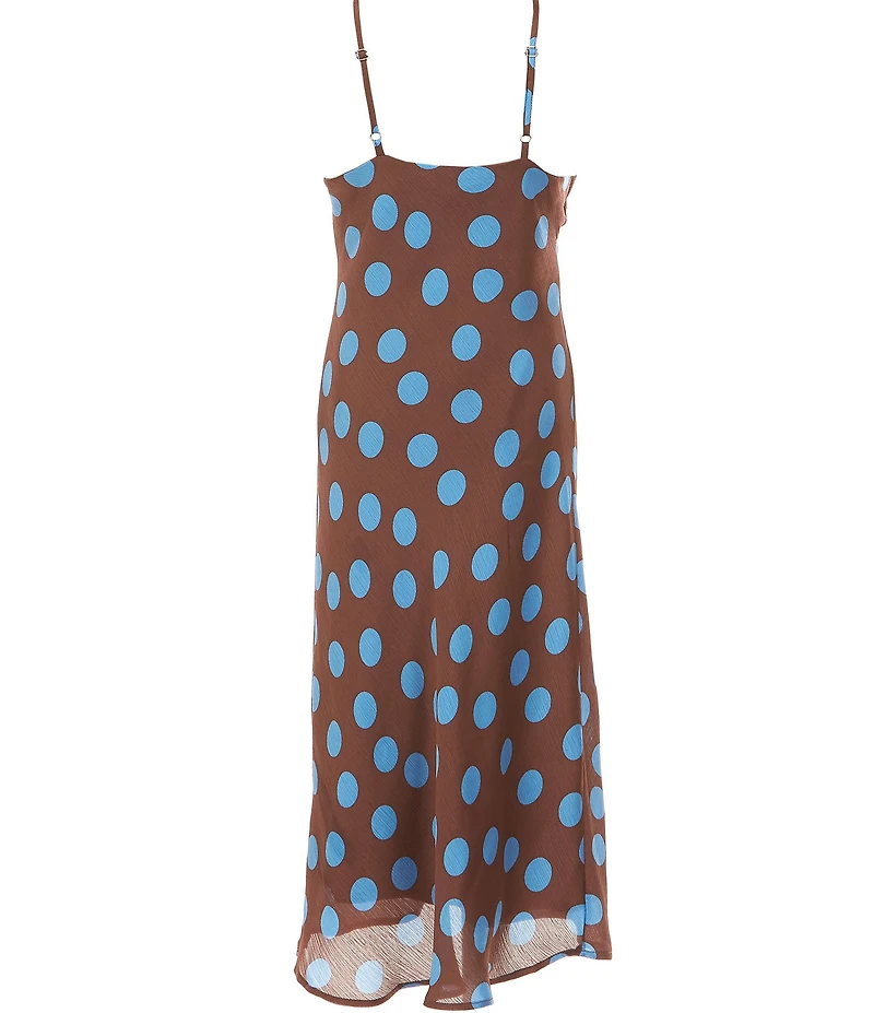 GB Big Girls Printed Sleeveless Cowl Neck Midi Slip Dress