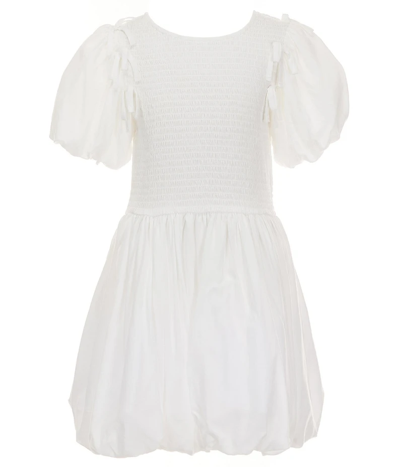 GB Big Girls Puff Short Sleeve Crinkle Dress