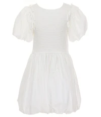 GB Big Girls Puff Short Sleeve Crinkle Dress